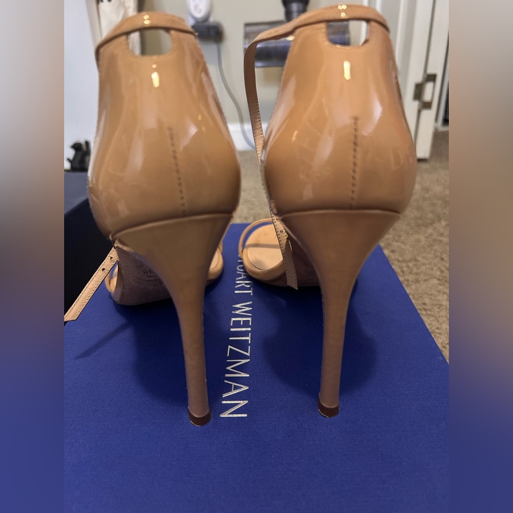 Stuart weitzman nudistsong adobe patent heeled sandal - Picture 5 of 7